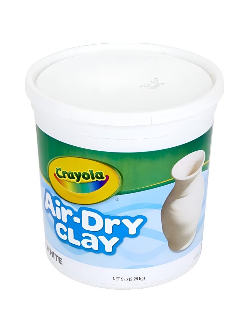 Crayola Air Dry Clay for Kids, Natural White Modeling Clay, 5 Lb Bucket